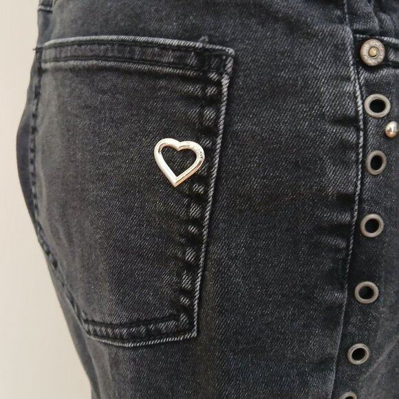 Please Brand Y2K Grommet & Stud Embellished Black Jeans Size Small - Picture 4 of 10